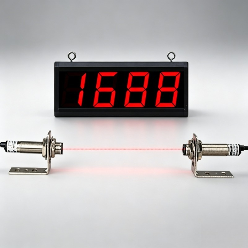 Industrial Laser Sensor - Máquina Contadora de Piezas con Doble