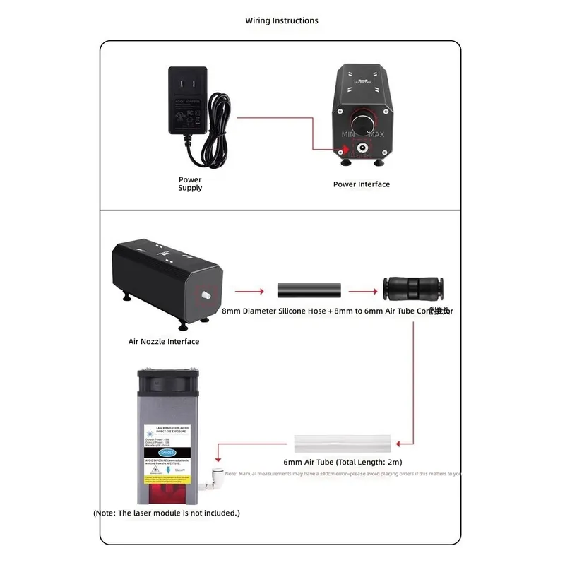 Air Assist Pump Laser - Kit Auxiliar de Bomba de Aire