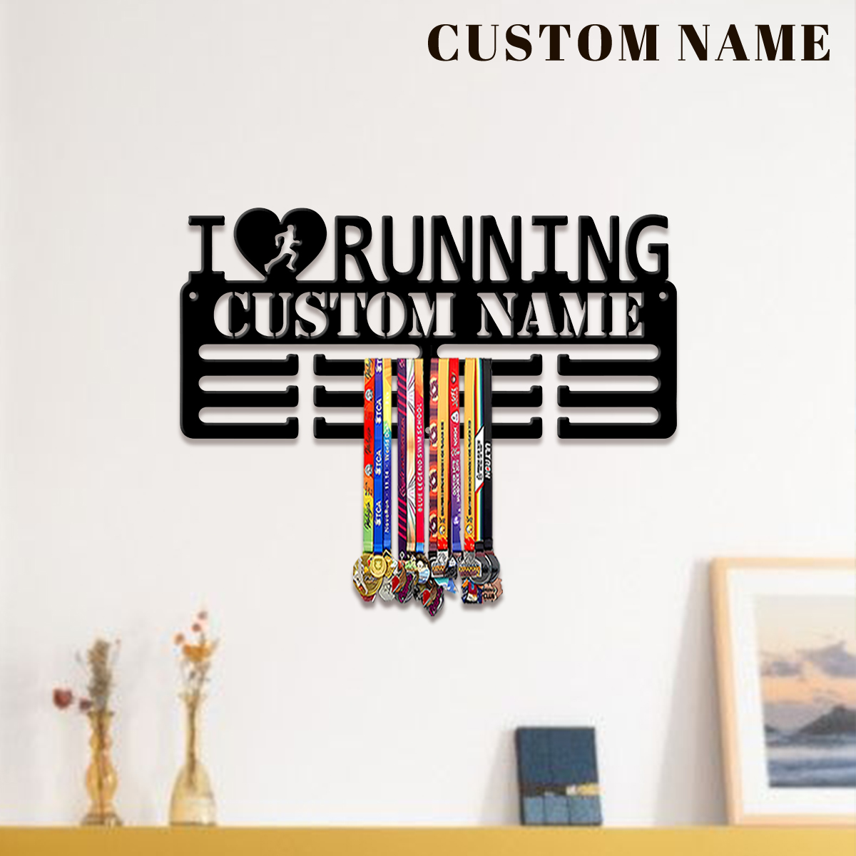 Industrial Laser Power - Expositor de Medallas de Metal Personalizado
