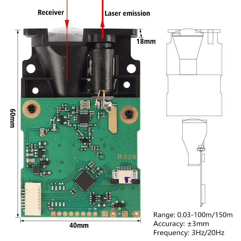 Módulo de Medición de Distanci - Industrial Laser Measurement reseña y precio