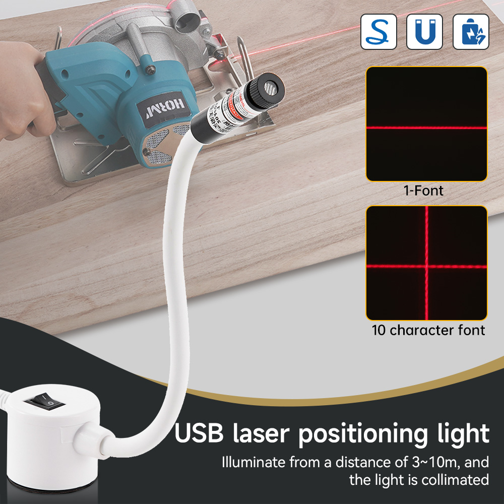 Luz láser roja alimentada por  - Industrial Laser Light reseña y precio