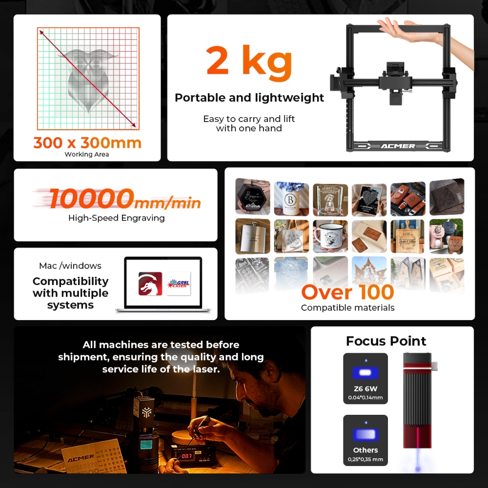 ELIDOR Z6 6W grabador y máquin - Industrial Laser Blasting reseña y precio